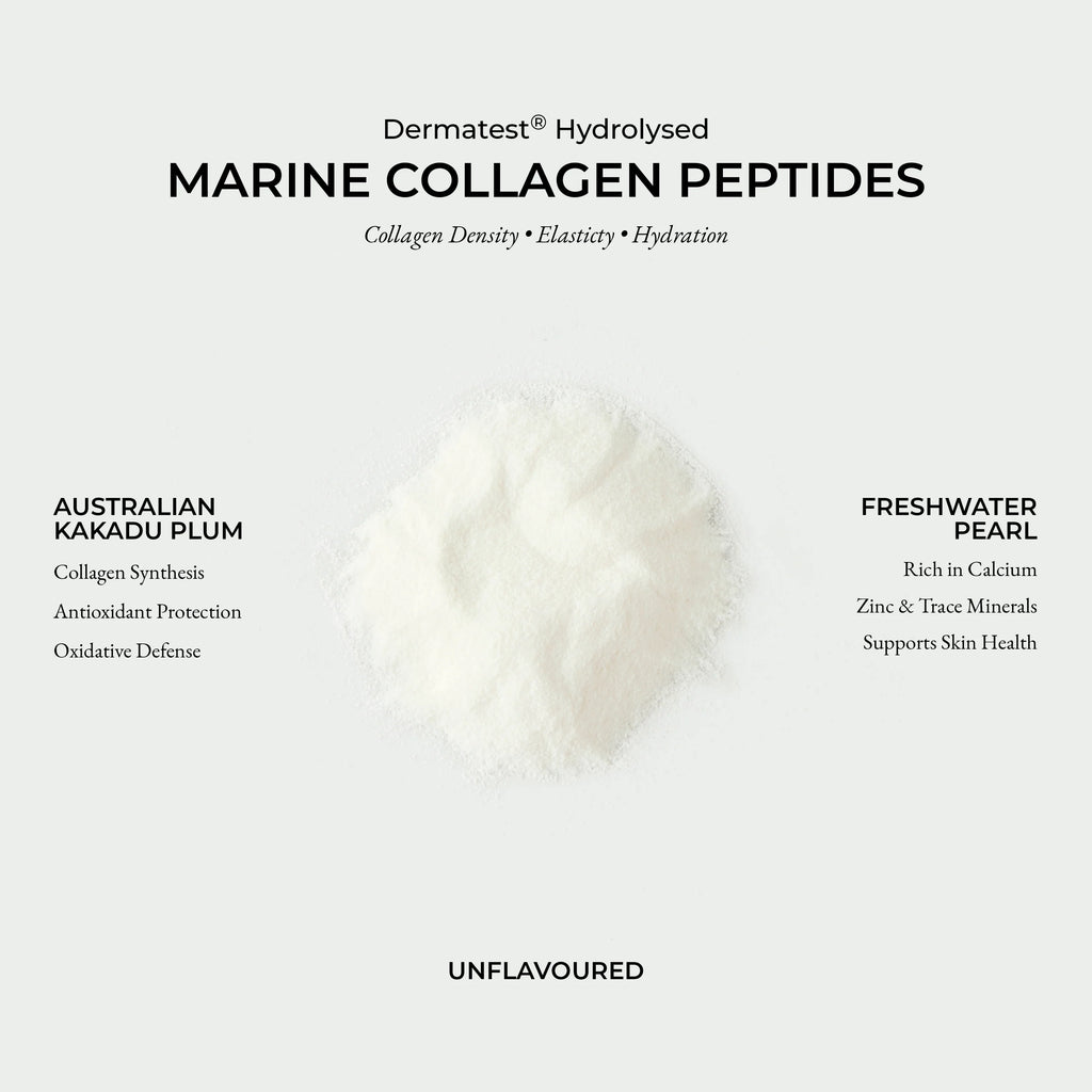 Marine Collagen Superpowder Unflavoured: hydrolysed marine collagen peptides with Australian Kakadu plum and freshwater pearl
