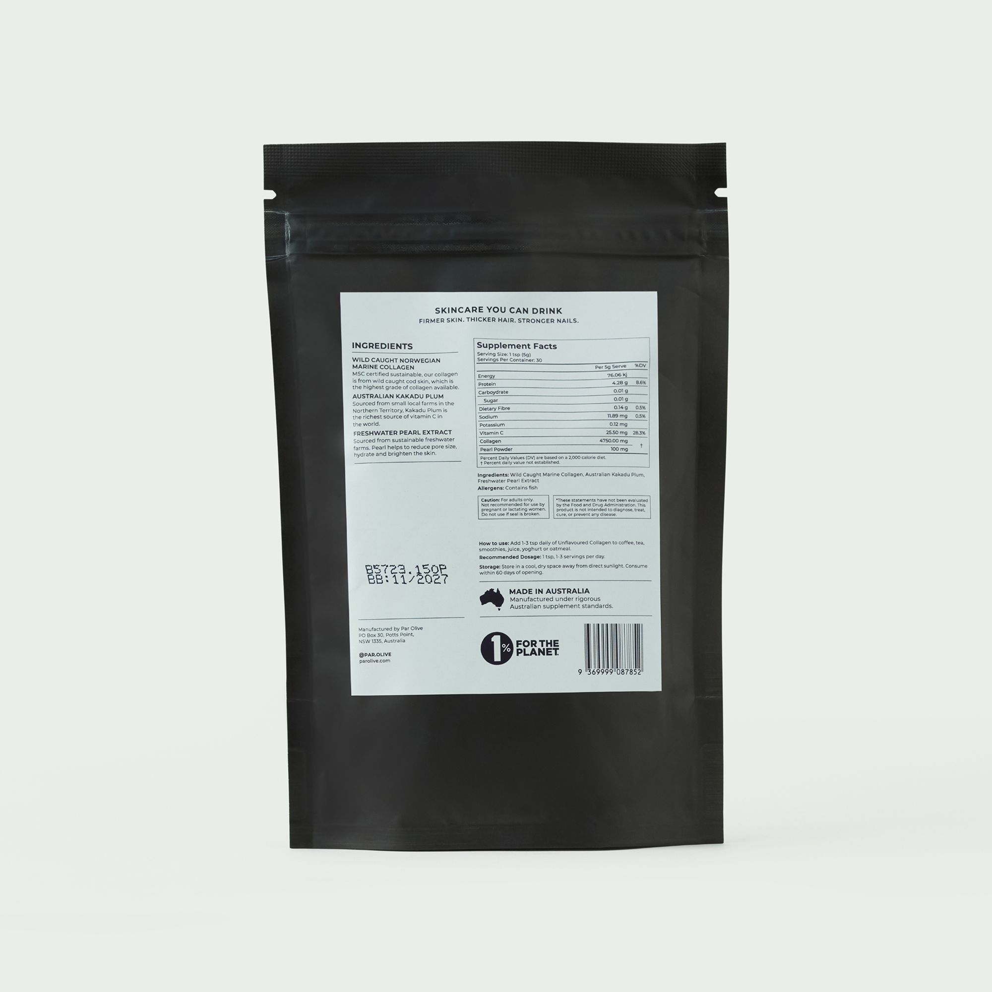 Marine Collagen Superpowder (Unflavoured) Refill Pouch
