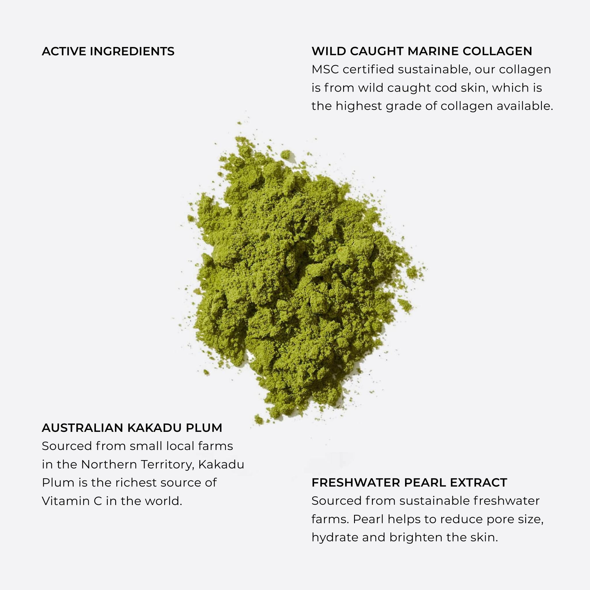 PEARL Marine Collagen SuperPowder (Ceremonial Grade Matcha)