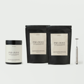 Marine Collagen Superpowder 90-Day Supply (Organic Coconut): glass jar, two refill pouches and whisk